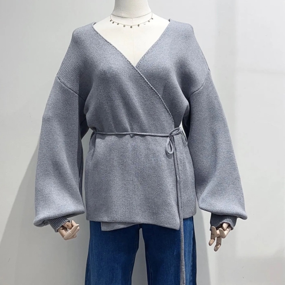 MADE IN ITALY VISCOSE BLEND FABULOUS Wrap Sweater